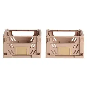 DAY Opbevaringskasse foldbar 17x12,5 cm natural sand - 2 stk. - DIVERSE