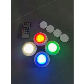 Push-lampe med fjernbetjening - 4 stk - HUSHOLDNING