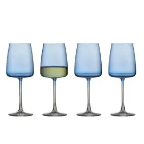 LYNGBY GLAS Zero hvidvinsglas 43 cl 4 stk - blå - VINGLAS