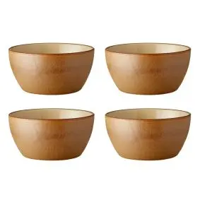 BITZ Wood skål Ø12 cm 4 stk  - sand - SKÅLE & FADE