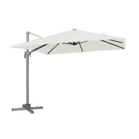 HOFFMANN Alu hængeparasol bilbao 3x3 meter - natur - PARASOLLER & OVERDÆKNING