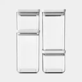 BRABANTIA Tasty+ opbevaringsbokse - 4 stk - ØVRIG MADOPBEVARING