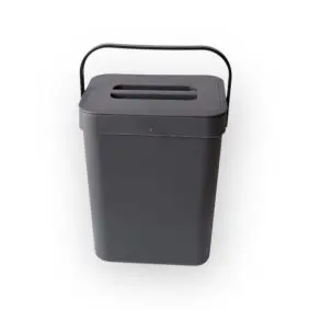 Affaldspand m/låg 3 liter - mørk grå - AFFALDSSPANDE