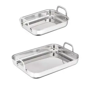TEFAL Emotion SS bradepandesæt 2 stk - stål - BRADEPANDER
