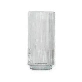 FLORA Glas vase med riller 25 cm - klar - VASER