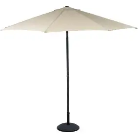 Aluparasol 3 meter med 6 ribber - champage - HAVEMØBLER
