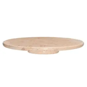 MAKU Fad på drejefod 30 cm - mamor beige - ØVRIGE
