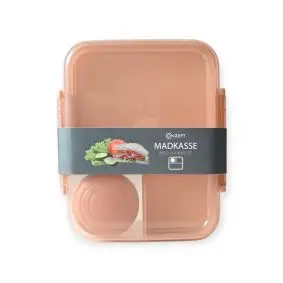 Madkasse stor inkl. dipbøtte - pink - OPBEVARING