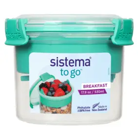 SISTEMA Breakfast to go 530 ml - teal - OPBEVARING