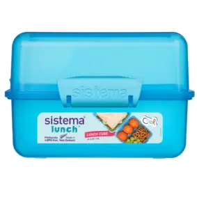 SISTEMA Madkasse lunch cube 1,4 liter - blå - OPBEVARING