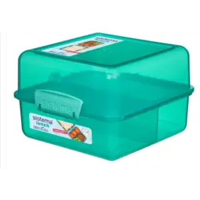 SISTEMA Madkasse lunch cube 1,4 liter - teal - OPBEVARING