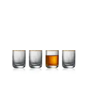 LYNGBY GLAS Palermo shotglas med guldkant  6 stk. - 6 cl - GLAS