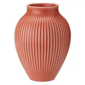 KNABSTRUP Vase 20 cm m/riller - koral - VASER