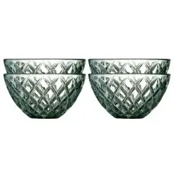 LYNGBY Sorrento glasskåle 12 cm 4 stk - grøn - 