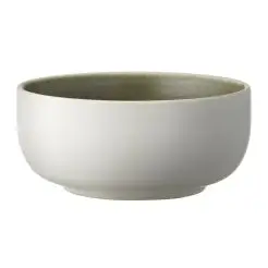 STUDIO ROUND North skål 11 cm - mat hvid/ mat grøn - 