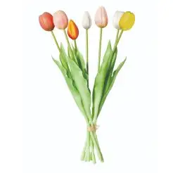 DACORE Tulipan buket 7 stk 39 cm - multi - 