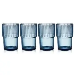BITZ Kusintha caféglas 38 cl 4 stk - blå - 