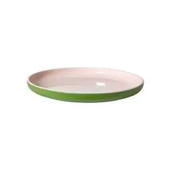 DACORE Tallerken i genanvendt plast Ø22 cm - grøn/rosa -