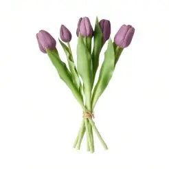 DACORE Tulipan buket 7 stk 31 cm - lilla - 