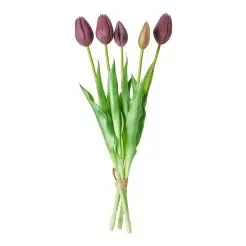 DACORE Tulipan buket 5 stk. 39 cm - lilla - 
