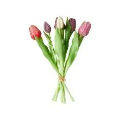 DACORE tulipan buket 7 stk. 31 cm multi - rosa/lilla -