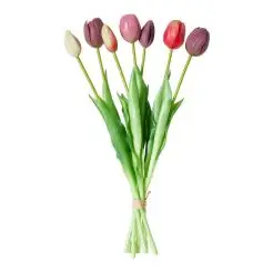 DACORE tulipan buket 7 stk. 39 cm - multi rosa/lilla -