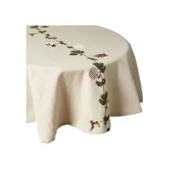 DACORE Juledug sand med print - Ø140 cm - 