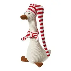 DACORE Juleand i fløjl med striber - 26 cm - 