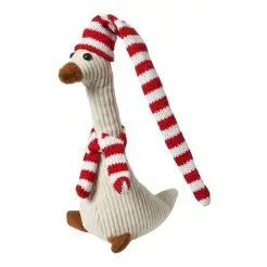 DACORE Juleand i fløjl med striber - 19 cm - 