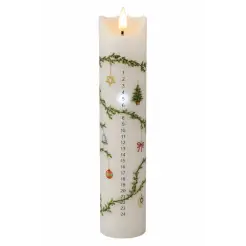 NORDIC GLOW Kalenderlys LED med motiv - 27 cm - 