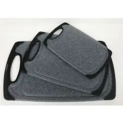 Skærebræt grå plast - 40 x 24,5 cm -