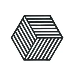 ZONE Bordskåner hexagon 16 x 14 x 0,9 cm sort - 