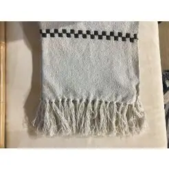 DACORE Plaid med frynser grå/hvid - 