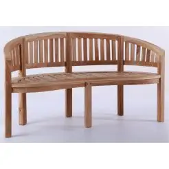 TEAK Bananbænk 3 pers/150 cm -