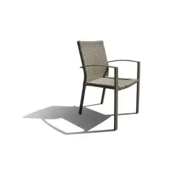 Nevada havestol – gråmix polyrattan - 
