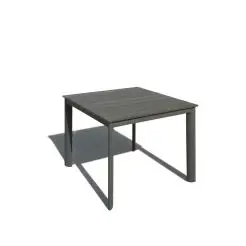 Hellerup havebord 90 x 90 cm grå/antracit -