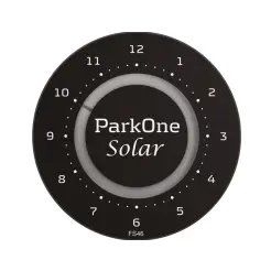 PARKONE Parkeringsur solar - sort -