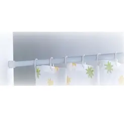 Badeforhængsringe - hvid 12 stk -