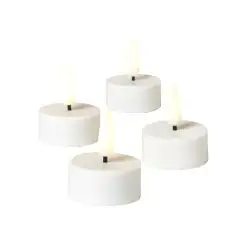 Fyrfadslys m/3D flamme - 4 stk. - 