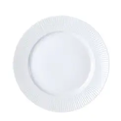 AIDA Groovy tallerken 22 cm porcelæn - hvid -