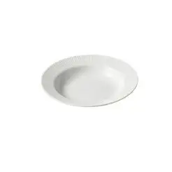 AIDA Groovy suppe tallerken 22 cm porcelæn - hvid -