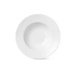 LYNGBY Rhombe dyb tallerken Ø24,5 cm - hvid -