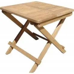 TEAK luksus ristklapbord 50 x 50 x 50 cm -