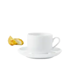 AIDA Atelier hvid kaffekopper med underkop 4 stk - hvid -
