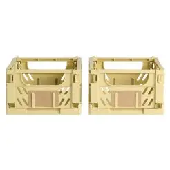 DAY Opbevaringskasse foldbar 25x16,5 cm yellow sand - 2 stk. - 