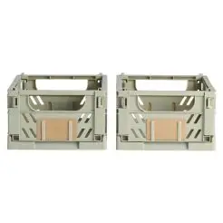DAY Opbevaringskasse foldbar 25x16,5 cm moss green - 2 stk. - 