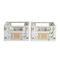DAY Opbevaringskasse foldbar 25x16,5 cm light grey - 2 stk. - 