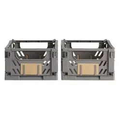 DAY Opbevaringskasse foldbar 25x16,5 cm dark grey - 2 stk. - 