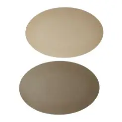 DACORE Dækkeserviet vendbar oval - beige/taupe -