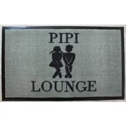 Dørmåtte 45 x 75 cm skridsikker - "Pipi lounge" - 